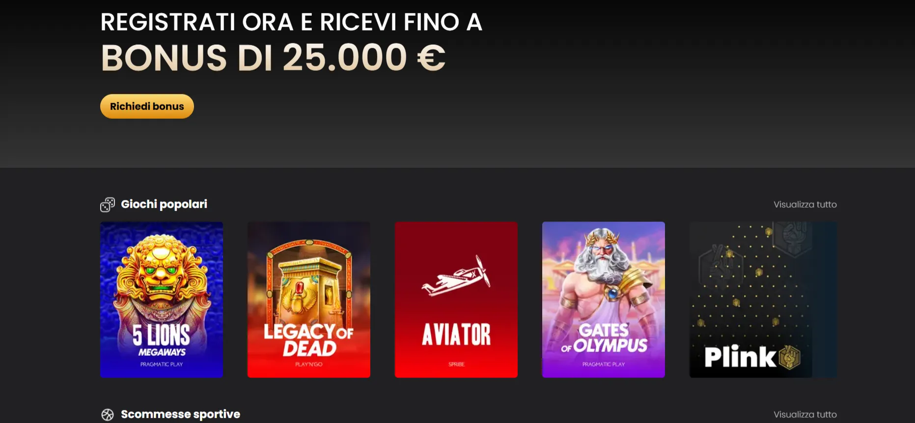 Giochi Disponibili nei Casino non AAMS Sicuri